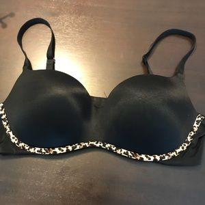 Victoria’s Secret Black Leopard Silk Balconet 36C